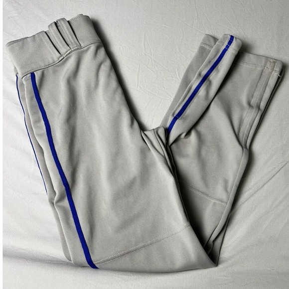 Champro Other - Champro Youth Large Baseball Pants Gray Blue Side Stripe Adjustable Hem BP11L